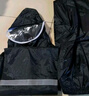 乐优佰易 雨衣成人 XXXL 雨衣成人防暴雨 连体雨披 反光防雨服 巡逻保安黑色 实拍图