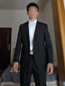 罗蒙长袖衬衫男士纯色商务休闲职业正装工装外套白衬衣男装 白色 38  实拍图