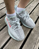阿迪达斯三叶草Yeezy350椰子可燃冰青少年学生男女款礼物B37571 冰蓝 36 实拍图