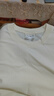 400g重磅纯棉短袖长袖男女T恤纯色厚实不透百搭宽松半袖打底衫QY 奶杏色短袖 【百搭打底衫】 M 建议120-140斤 实拍图