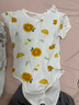 婧麒（JOYNCLEON）婴儿衣服夏季包屁衣纯棉新生儿男女宝宝连体衣薄款三角哈衣爬服 橙子 80cm 【9-18个月体重8.5-10kg】 实拍图