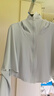 廷毅防晒衣女冰丝防晒服短款防紫外线夏季钓鱼服轻薄披肩定制LOGO印字 大帽檐款-气质灰 均码 【80-140斤】 实拍图