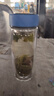 慕馨（moosen）玻璃杯水杯子泡茶杯商务办公防摔隔热定制LOGO便携耐高温刻字纪念 【摔碎终生保赔】蓝色300ml 实拍图