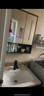 皇生金智能浴室柜陶瓷一体盆洗脸盆柜卫生间卫浴洗漱台简约洗手盆柜组合 轻奢灰+智能镜柜半+陶瓷盆 60cm 实拍图