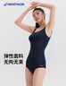 迪卡侬（DECATHLON）泳衣女连体显瘦大码游泳衣泳装保守性感温泉女士泳衣NABWW 【深空蓝】高弹显瘦 L -XL 46 (130-140斤) 实拍图
