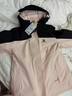 骆驼（CAMEL）冲锋衣防风三合一可拆两件套登山服120-1X木黛色/幻影黑,女M 实拍图