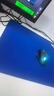 臻火渡 鼠标垫电竞fps顺滑细面  纯色竞技游戏专用大号小号桌垫 CSGO LOL PUBG 无畏契约 蓝色 490*420*5 锁边天然橡胶底 实拍图