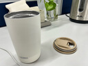 膳魔师（THERMOS）咖啡杯男女办公高颜值日系简约杯子情侣水杯学生杯子TCDP 奶油白【304不锈钢内胆】 415ml 实拍图