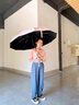 JCZS德国品牌反向防晒伞防紫外线晴雨两用遮阳双层黑胶长柄自动高颜值 商务黑【全自动合金骨架晴雨 8骨 实拍图