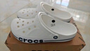 crocs卡骆驰洞洞鞋贝雅卡骆班轻便耐磨一脚蹬休闲鞋|205089 白/深蓝-126 39 (240mm) 实拍图