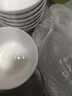 洁雅杰陶瓷面碗家用大号白瓷碗釉下彩6英寸大碗 米饭碗4只装白色琉璃 实拍图