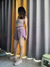 VICTORIATOURIST瑜伽服女跑步运动套装夏季防晒健身服普拉提短袖短裤带胸垫两件套 实拍图