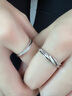 MZMZ铂金戒指男PT950白金钻戒情侣结订婚对戒情人节生日礼物送女友 【就近仓直发/当次日达】轻奢活口情侣戒指（爆款） 实拍图
