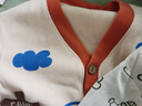 嘟嘟家宝宝卡通外套秋装男童开衫潮儿童针织衫女童上衣秋款 米白色 110 实拍图