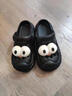 梵昇昱洞洞鞋女2026夏季外穿居家踩屎感海边沙滩厚可爱底包头拖鞋凉拖 黑色洞洞鞋【搞怪大眼】 跟高3cm 36-37 偏小一码 实拍图
