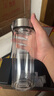 希诺抗菌玻璃杯双层商务办公车载水杯男高档泡茶杯子XN-9607K 410mL 实拍图