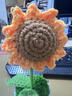 悠梵萌手工编织毛线花太阳花束成品仿真花盆摆件节日礼品送女友 实拍图