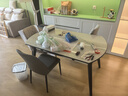 全友家居 简约岩板餐桌椅组合伸缩可折叠功能家用吃饭桌子一桌四椅 实拍图