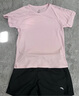 安踏速干运动套装羽毛球瑜伽服女士夏季透气短裤短袖T恤跑步跳操衣服 【防走光套装】燃冬粉7205-5 L/170 实拍图