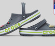 卡骆驰crocs洞洞鞋贝雅卡骆班轻便耐磨一脚蹬休闲鞋|205089 石板灰/青柠绿-0GX 43 (270mm) 实拍图