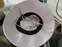 蓓莉卡 帽子女夏天情侣骑车遮阳帽登山大沿防晒帽出游渔夫帽沙滩太阳帽 浅灰色-两种戴法半网202款 实拍图