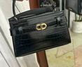 CHARLES&KEITH鳄鱼纹凯莉包手提斜挎婚包包女包生日礼物CK2-50270880-1 Black黑色 S 实拍图