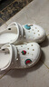 卡骆驰crocs贝雅云彩女士洞洞鞋户外休闲鞋|208186 白色-100(含智必星) 36 (230mm) 37 实拍图