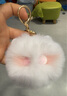 山头林村猫猫球钥匙扣可爱毛绒玩偶书包挂件女包包挂饰小饰品礼物女一分购 白猫-紫粉色瞳 实拍图