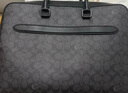 蔻驰（COACH）【专享直降】男士男包经典标志ETHAN纤巧型公文包商务手提包通勤 QB/炭黑色/黑色 实拍图