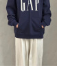 Gap男女装印花字母logo抓绒连帽卫衣休闲660128外套 海军蓝 175/96A(L) 亚洲尺码 实拍图