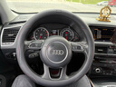 德言适用奥迪方向盘套真皮A6L/A4L/A7L/A8L/Q5L/A3A6A5Q3Q7Q8S4S5rs6Q6Q2L车把套超薄款 圆形超薄款【双色线】带车标 实拍图