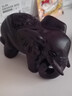 花梨木雕大象摆件一对小象实木雕刻吉祥物礼品家居客厅工艺品 黑檀木精雕象长10cm单只左右随机 实拍图