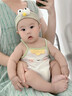 优奇婴儿连体衣夏季纯棉薄款宝宝衣服潮吊带哈衣背心爬服幼儿夏装网红 奶白 66cm 实拍图