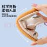 婧麒（JOYNCLEON）婴儿鞋子夏季幼儿男童女宝宝学步鞋叫叫儿童凉鞋一岁软底布鞋 婴儿叫叫鞋（米色） 18 码  内长12.5cm 实拍图