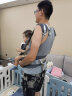 babycare婴儿多功能背带腰凳抱娃神器减震坐垫硅胶防滑四季通用宝宝背带【Air Mesh 3D】卡斯尔灰 实拍图