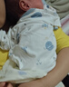 棉芹婴幼儿衣服春秋款新生儿连体衣宝宝衣服婴儿系带哈衣纯棉爬爬服 浅蓝地球2件装【四季款】 59码(建议1-3个月8-12斤) 实拍图