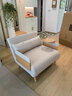 莫柏思奶油风布艺沙发床折叠两用2025新款小户型客厅多功能单人沙发双人 0.74m单人位海绵款(无茶盘) 实拍图