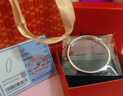 中国黄金（CHINA GOLD）足银光面素圈银手镯小众简约银镯子情人节生日礼物马年本命年礼物 【经典款】光面推拉手镯【19.5±0.5g】 实拍图