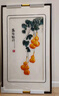 紫腾随轩五福临门苏绣成品挂画入户玄关装饰画客厅葫芦墙画中国风刺绣壁画 五福临门（默认咖啡色） 83*163cm（钢化玻璃） 实拍图