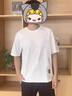 啄木鸟（TUCANO）短袖t恤男圆领春夏季打底衫男士透气休闲宽松衣服男装 白色  3XL  实拍图