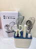 COOKSS辅食工具套装厨房烘焙小工具打蛋器筛网水果刀滤蛋器剪刀带收纳架 实拍图