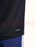 adidas速干简约休闲舒适圆领短袖T恤男装夏季阿迪达斯官方轻运动 传奇墨水蓝/白色   2XL 实拍图