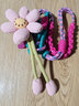 亿普诺大葵花编织手机挂绳斜挎侧身可调节挂脖背带高端花朵户外旅游手腕挂件壳结实可爱潮款女创意挂绳 斜挎款【绿紫粉】大葵花两股拼接编织挂绳+玫紫长夹片 实拍图
