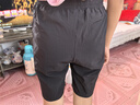 鸿星尔克（ERKE）童装通用运动裤儿童五分裤短裤正黑160 实拍图