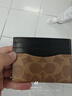 蔻驰（COACH）【品牌直供】男士经典标志纤巧型证件卡包棕黄色/黑色CW366 实拍图