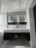 四季沐歌  北欧浴室柜组合实木轻奢洗手台洗脸盆卫生间洗漱台 110cm-储物镜柜 实拍图