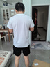 李宁T恤短裤套装男女同款速干凉爽比赛服AATT021 标准白-4 M 实拍图