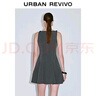 UR2025夏季新款女装格雷系蝴蝶结装饰无袖连衣裙UWG750079 深灰 XS 实拍图