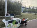 摆摊小推车户外露营车摆摊餐车可升降折叠桌万能小推车小吃车餐车 (升级不下陷)拖斗坦克轮黑车+120黑桌+可倾斜伞 实拍图
