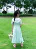 G.duck童装女童连衣裙夏季儿童裙子夏装2026新款纯色公主裙大童显瘦长裙 双领碎花连衣裙 150 尺码11~12岁【140-150cm】 实拍图